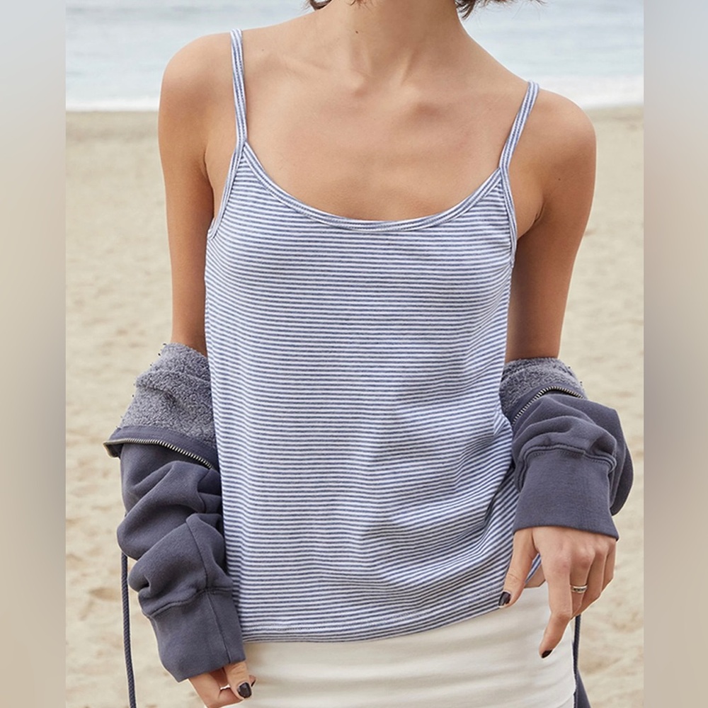 J. Galt PACSUN Brandy Melville blue and White stripped Tank Top